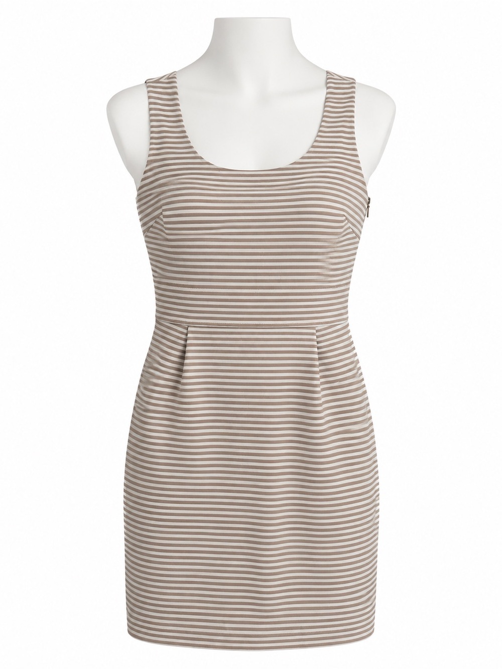 Size 12P Banana Republic Sculpted Sheath Striped Knee Length Dress